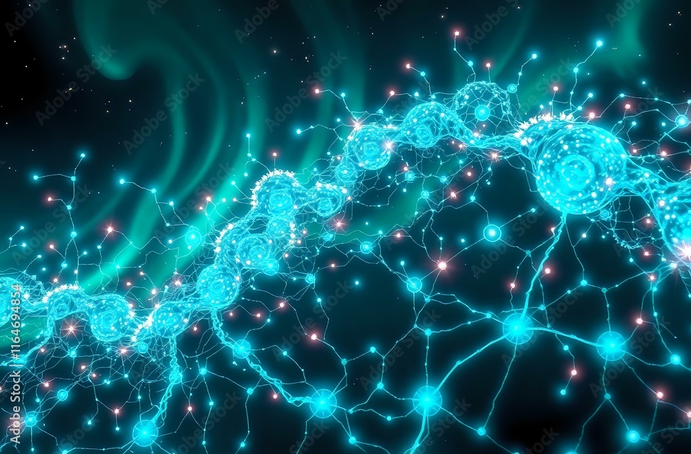 Obraz premium Serpentine Starlight: Night Sky Constellation in Art Nouveau Style