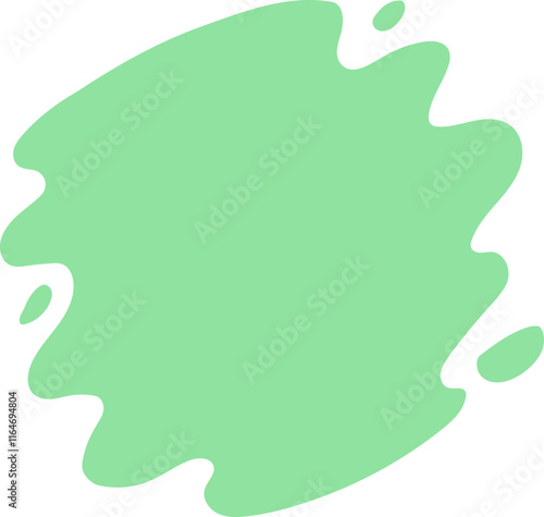 Abstract Green Splash Shape