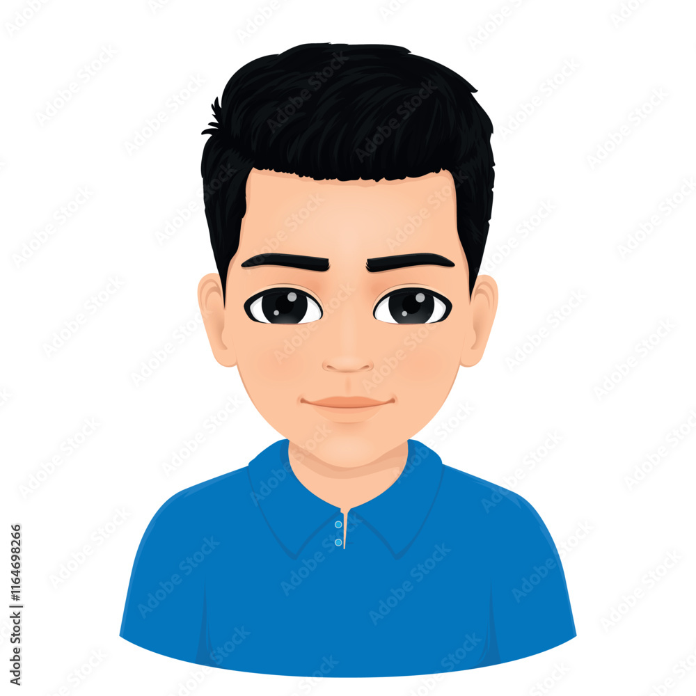 portrait of young boy or student