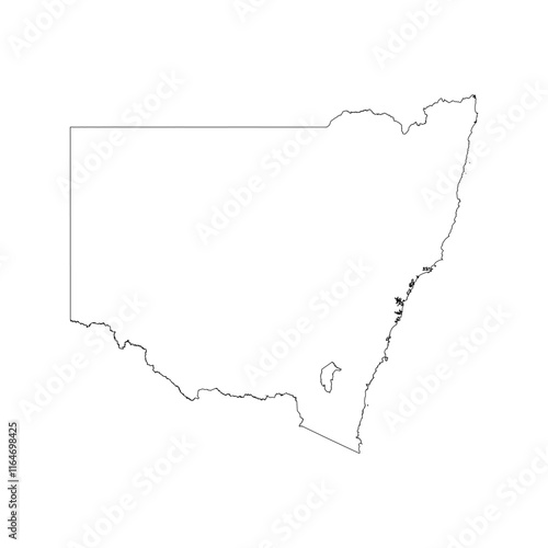 New South Wales blank outline map