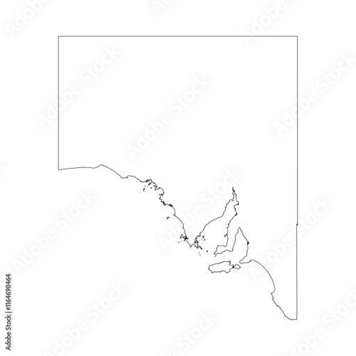 South Australia blank outline map