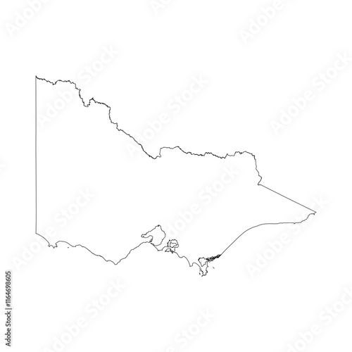 Victoria blank outline map