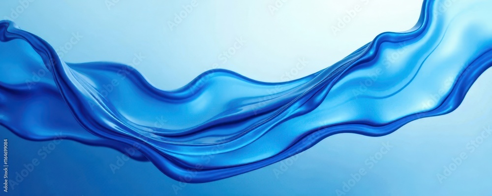 Naklejka premium Abstract swirling blue liquid, flowing seamlessly , aqua, graphic