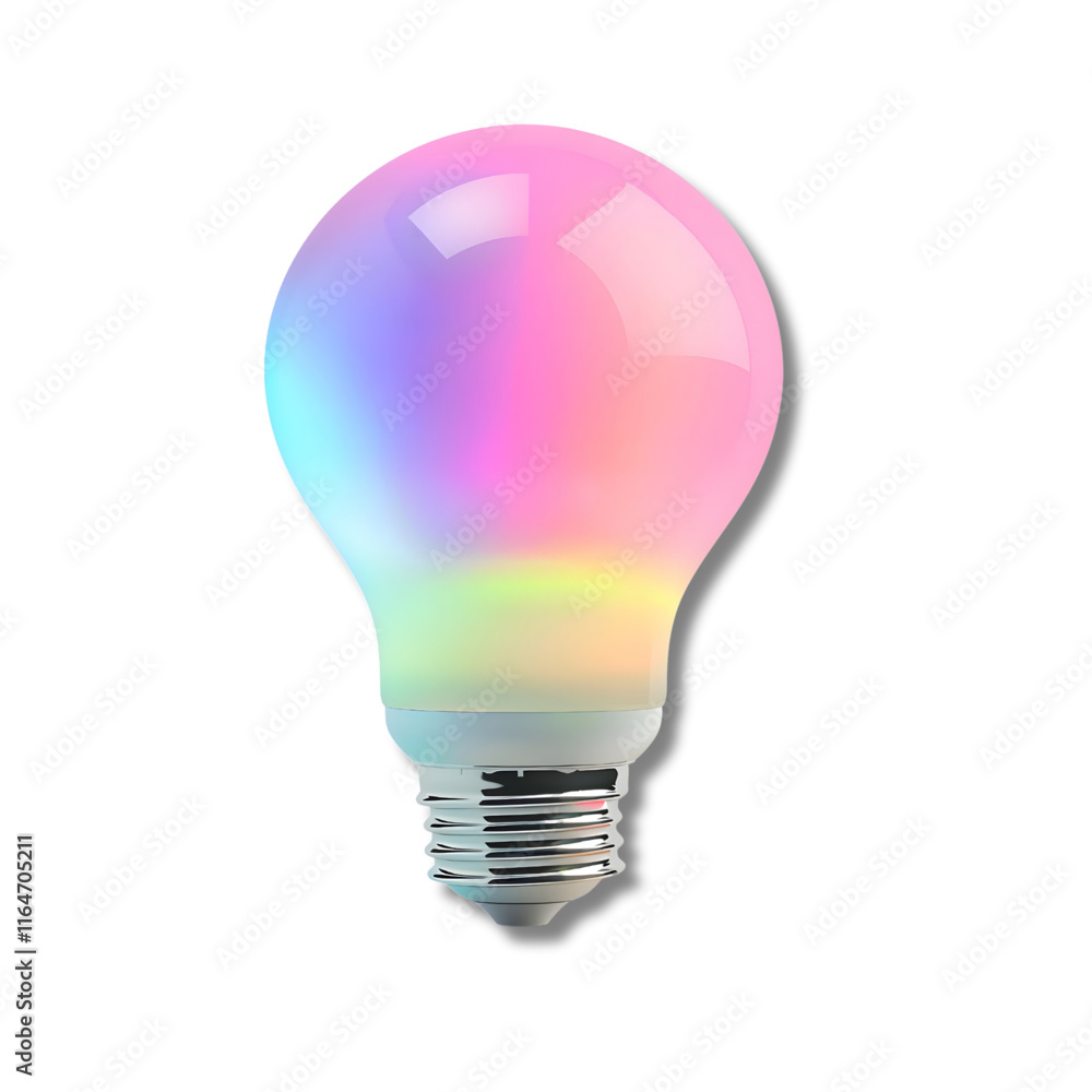 Vibrant LED bulb with multicolor glow and modern design Vibrant LED bulb with multicolor glow and modern design