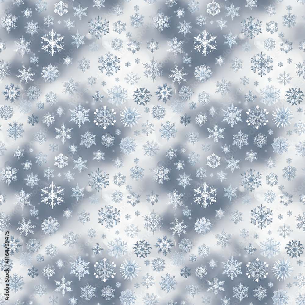 Frosty Snowflake Seamless Background Frosty Snowflake Seamless Background