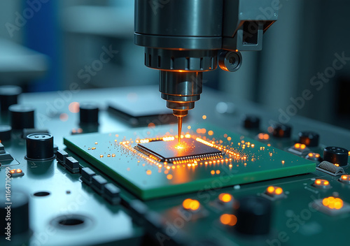 pick place machines attach dies substrate semiconductor factories computer chip manufacturing packaging processes daily