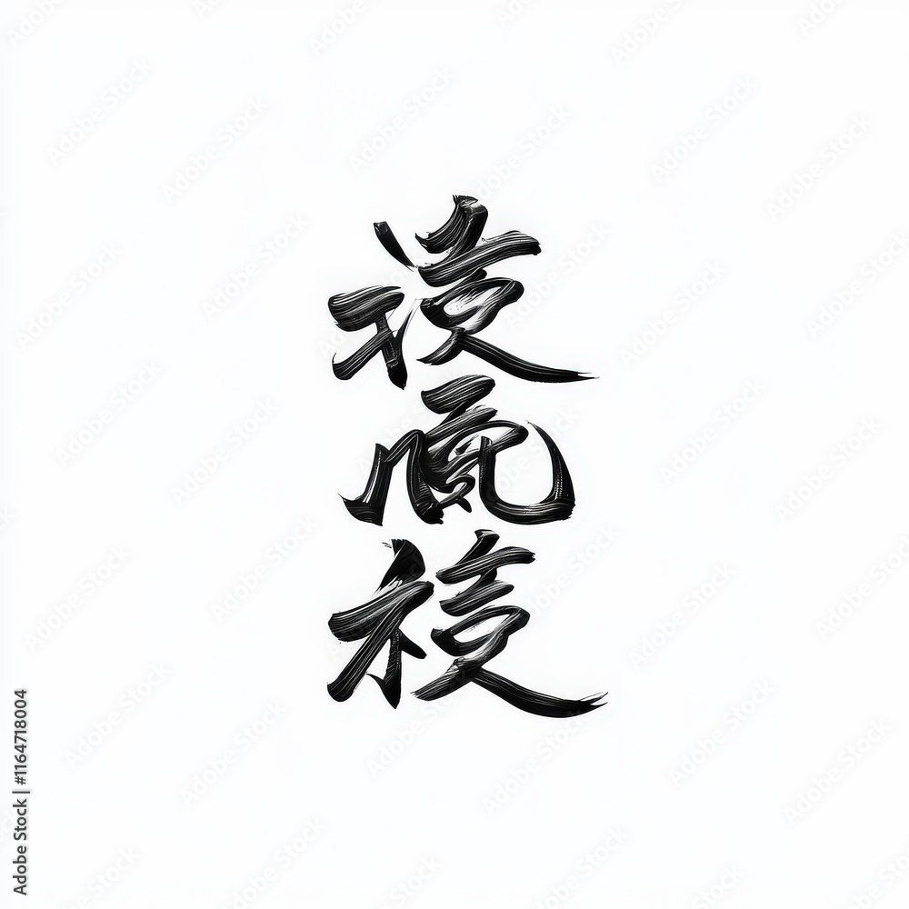 A graceful display of traditional calligraphy showcasing cultural artistry and the beauty of written language.