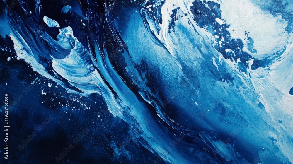 Apply blue acrylic paint with a brush. Apply blue acrylic paint with a brush.