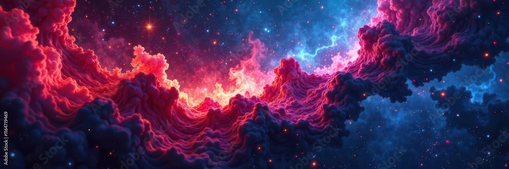 Intertwined red and blue nebula-like forms, cosmic feel , red, texture Intertwined red and blue nebula-like forms, cosmic feel , red, texture