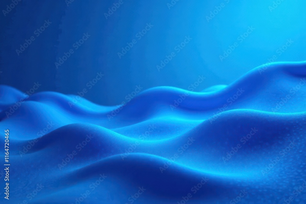 Fototapeta premium Stylized wavy blue backdrop Subtle light gradients create depth , ripple, style