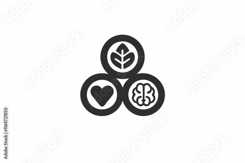 creative medical holistic medicine icon concept
