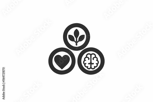 creative medical holistic medicine icon concept
