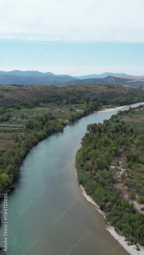 The General View Neretva River The General View Neretva River