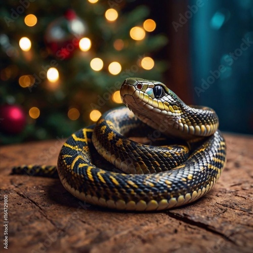 snake on the tree photo