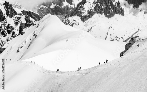 Obraz na płótnie Spectacular view with Alps Mountains at Aiguille du Midi in Chamonix France w salonie