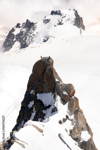 Obraz na płótnie Spectacular view with Alps Mountains at Aiguille du Midi in Chamonix France w salonie