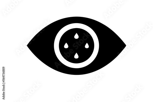 creative medical eye drops icon concept
