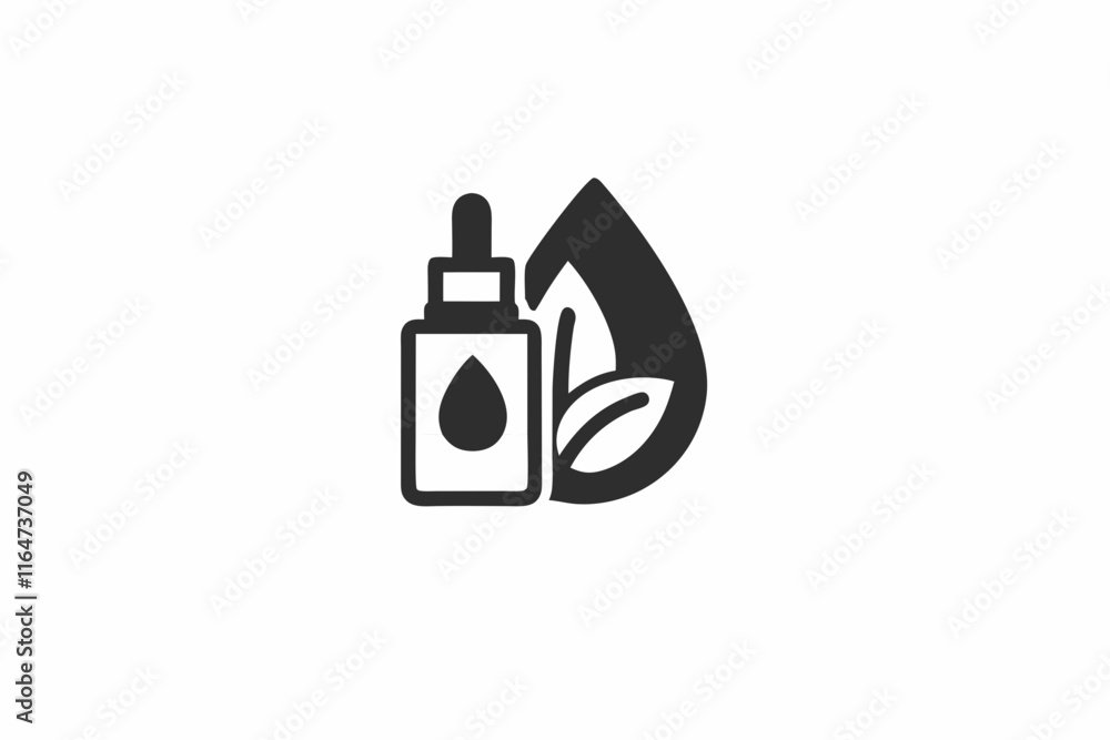 creative medical essential oils icon concept creative medical essential oils icon concept