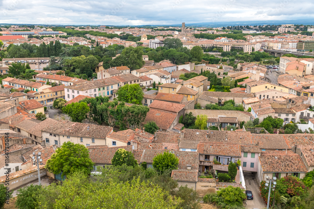 Carcassonne in France, a famous landmark one of the most well preserved citadel in the world