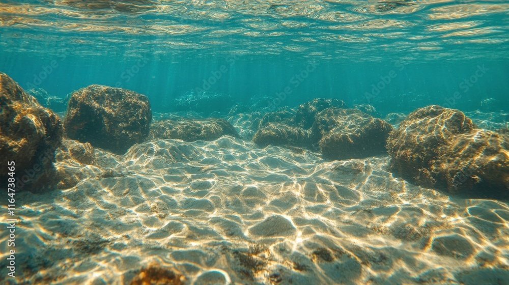 Naklejka premium Pollution in Oceans with Natural Soft Light Background