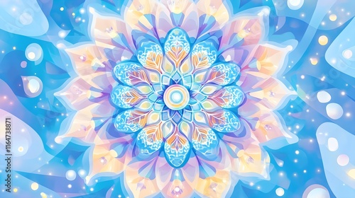 pastel mandala: abstract floral design - pastel color palettes
