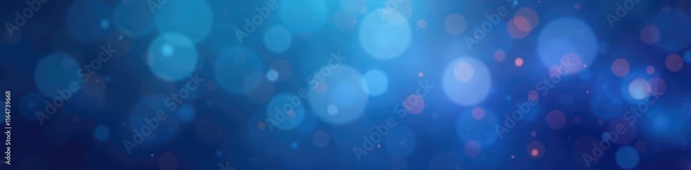 Fototapeta premium Abstract blurred blue background, out of focus, ethereal glow , illustration, dark