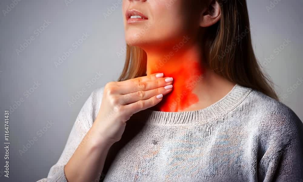 Sore throat, tonsillitis, inflammation. Woman with sore throat, inflamed tonsils from flu symptoms. Sore throat, tonsillitis, inflammation. Woman with sore throat, inflamed tonsils from flu symptoms.