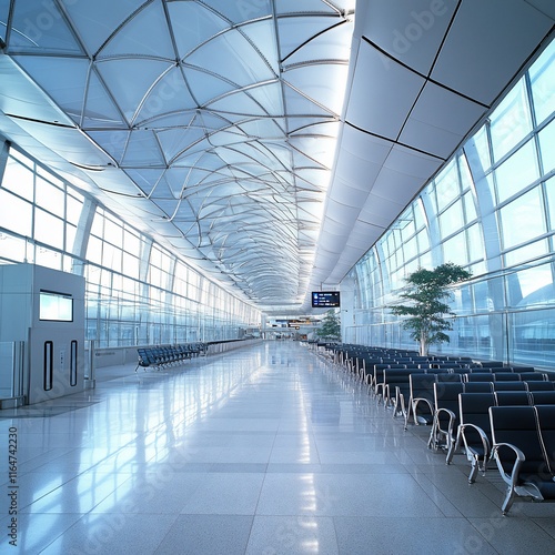 Modern Airport Terminal: Tranquil Departure Lounge photo