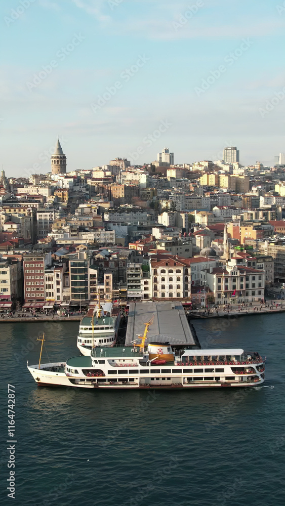 Fototapeta premium Aerial View Istanbul Ferry