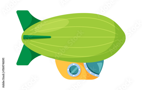 Zeppelin in cute childish style