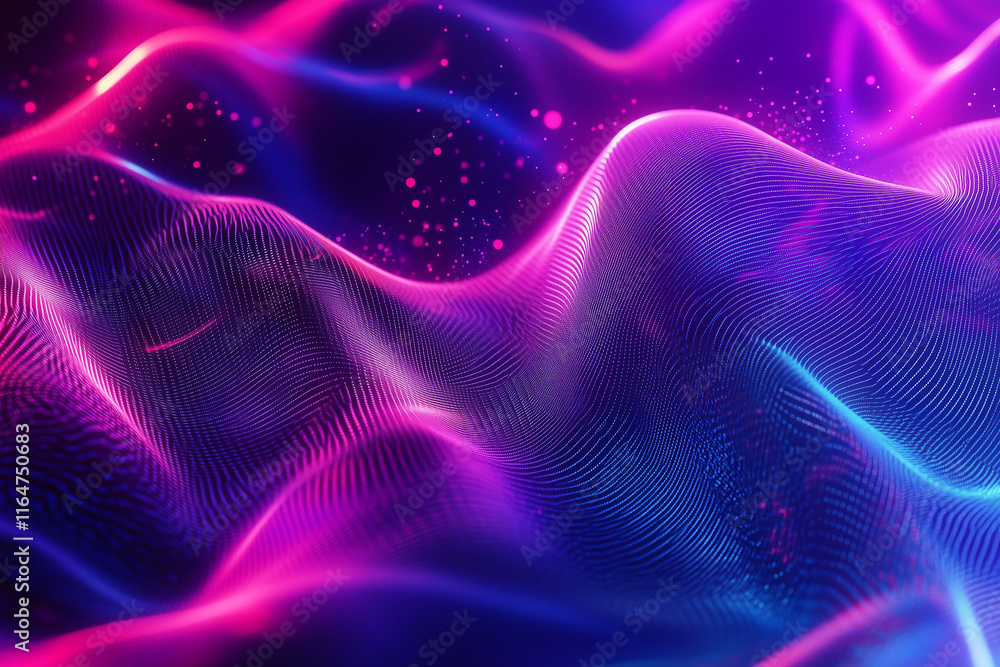 Abstract neon pink and blue high speed light waves on a black background Abstract neon pink and blue high speed light waves on a black background
