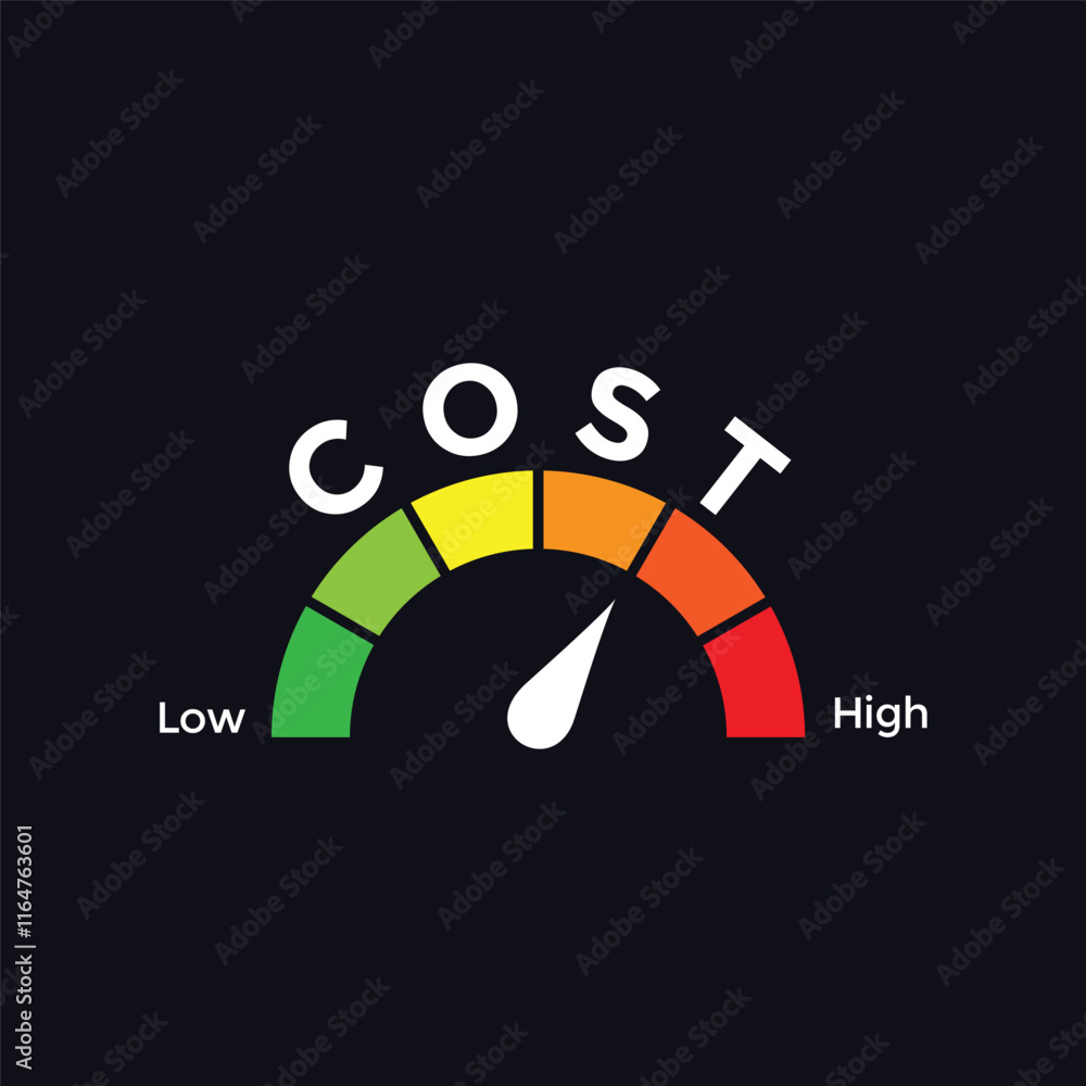 illustration of cost design concept illustration of cost design concept