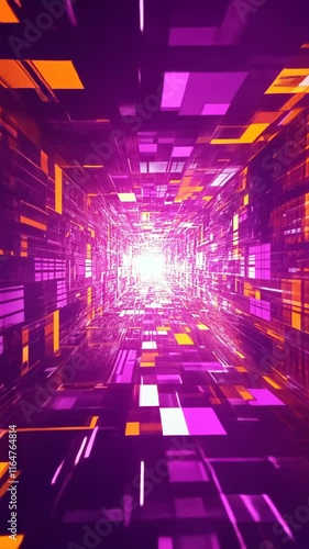 Wallpaper Mural Colorful abstract tunnel of light and shapes creating a vibrant digital experience Torontodigital.ca