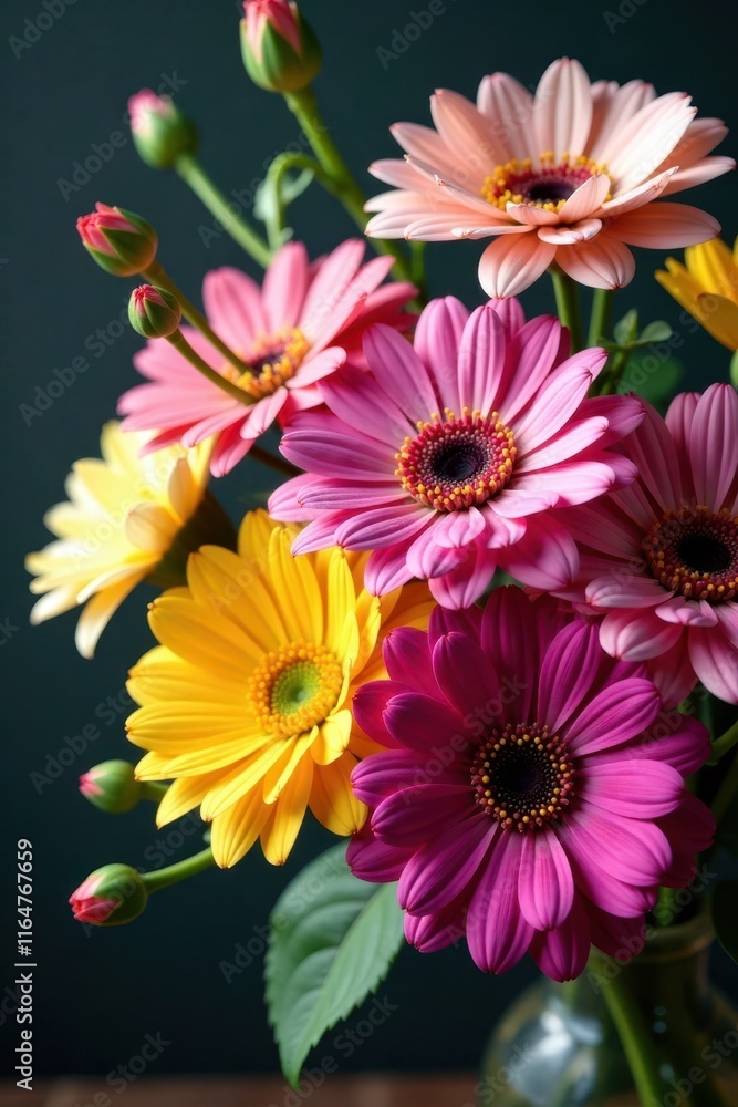Beautiful bouquet of flowers with mixed colors and textures, flowers arrangement, floral design Beautiful bouquet of flowers with mixed colors and textures, flowers arrangement, floral design