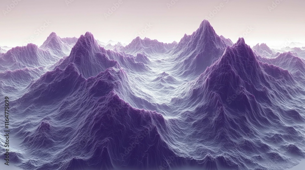 A mesmerizing digital landscape showcasing soft, flowing mountains with gentle waves, blending serene purple hues against a light background. Layers create depth and texture. A mesmerizing digital landscape showcasing soft, flowing mountains with gentle waves, blending serene purple hues against a light background. Layers create depth and texture.
