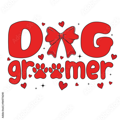 Coquette bow dog groomer svg png, Valentine Dog Grooming Hair Dryer Heart SVG, Dog Grooming, Pet, Paw Print, Love, Dog stylist, Dog Salon
