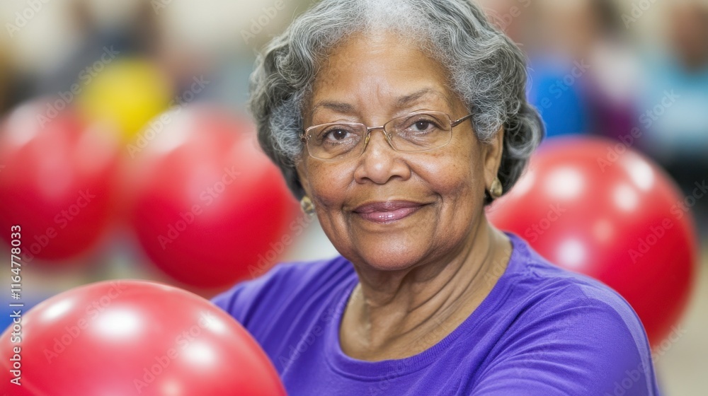Seniors Enjoying Light Exercise in Community Center Seniors Enjoying Light Exercise in Community Center