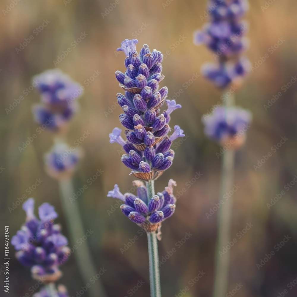 Lavender Field Serenity: A Close-Up of Purple Blossoms Lavender Field Serenity: A Close-Up of Purple Blossoms