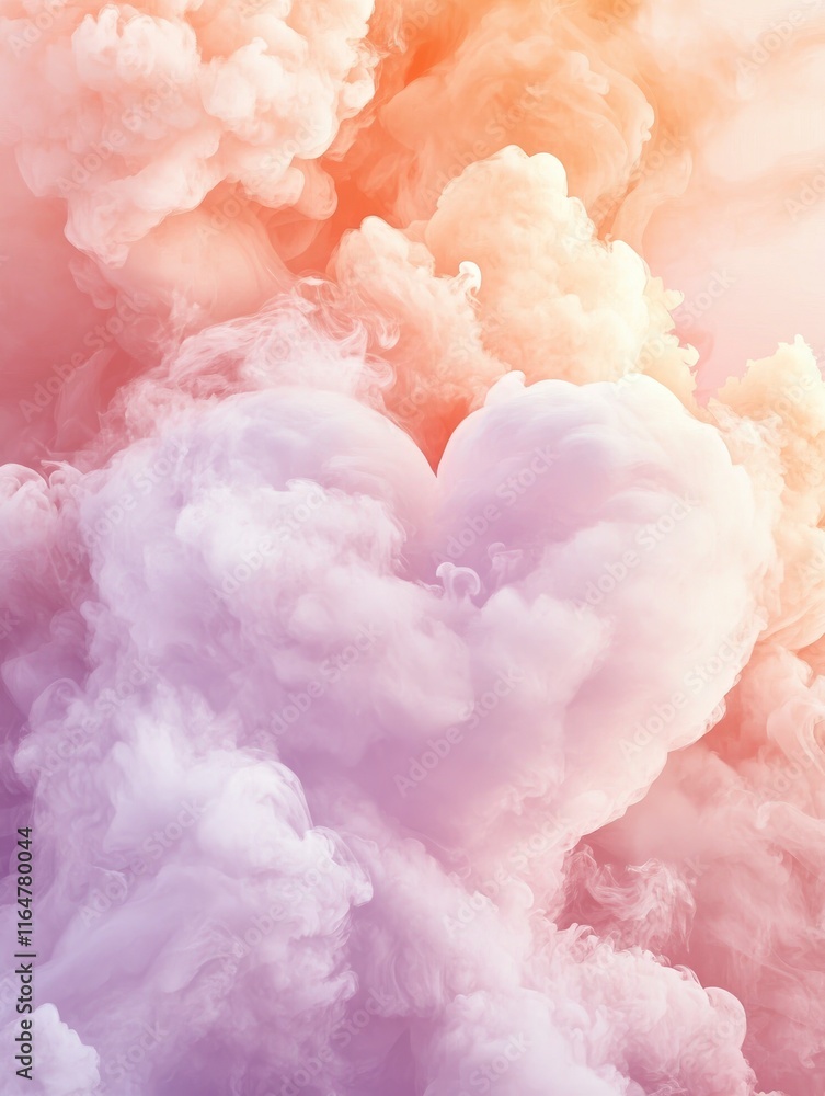 ethereal heart-shaped clouds or smoke drifting gently across the screen. The smoke or clouds should be light and airy, in shades of soft pink, white, and light lavender. Valentine days. ethereal heart-shaped clouds or smoke drifting gently across the screen. The smoke or clouds should be light and airy, in shades of soft pink, white, and light lavender. Valentine days.
