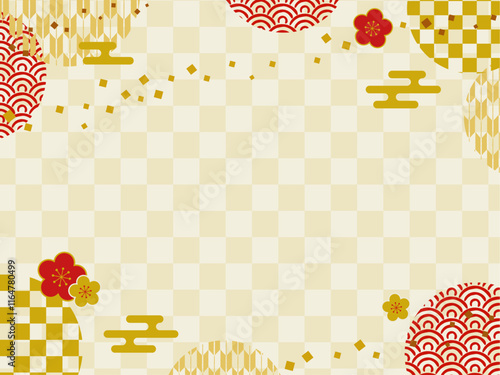 和風背景_ベクターイラスト