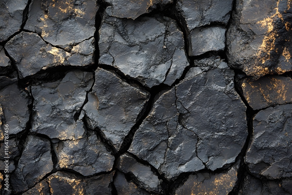 Black white dark gray rock stone basalt mountain granite volcanic texture background. Close-up. 3d. Cracked collapse, broken, crumbled. Black white dark gray rock stone basalt mountain granite volcanic texture background. Close-up. 3d. Cracked collapse, broken, crumbled.