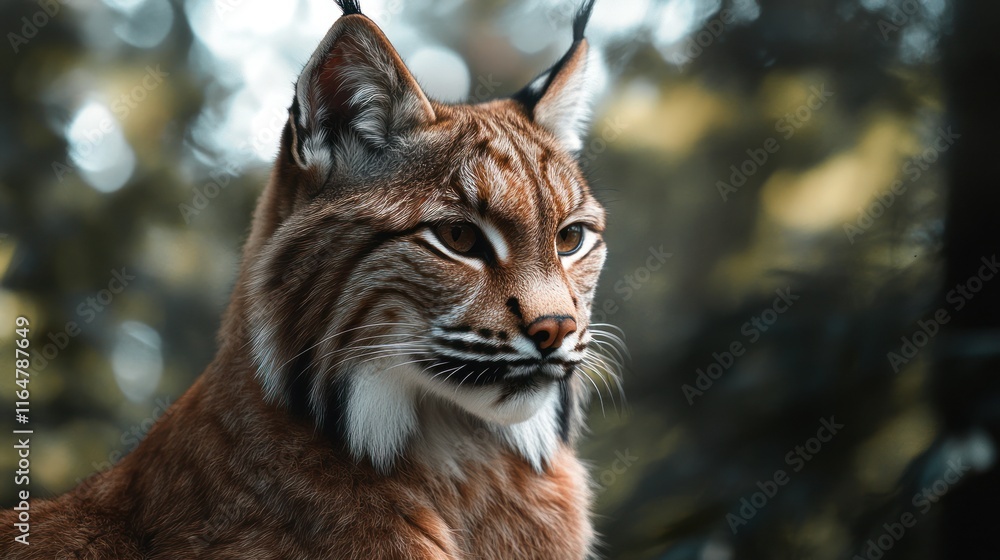 Majestic Lynx in the Forest: A Portrait of Wild Beauty Majestic Lynx in the Forest: A Portrait of Wild Beauty