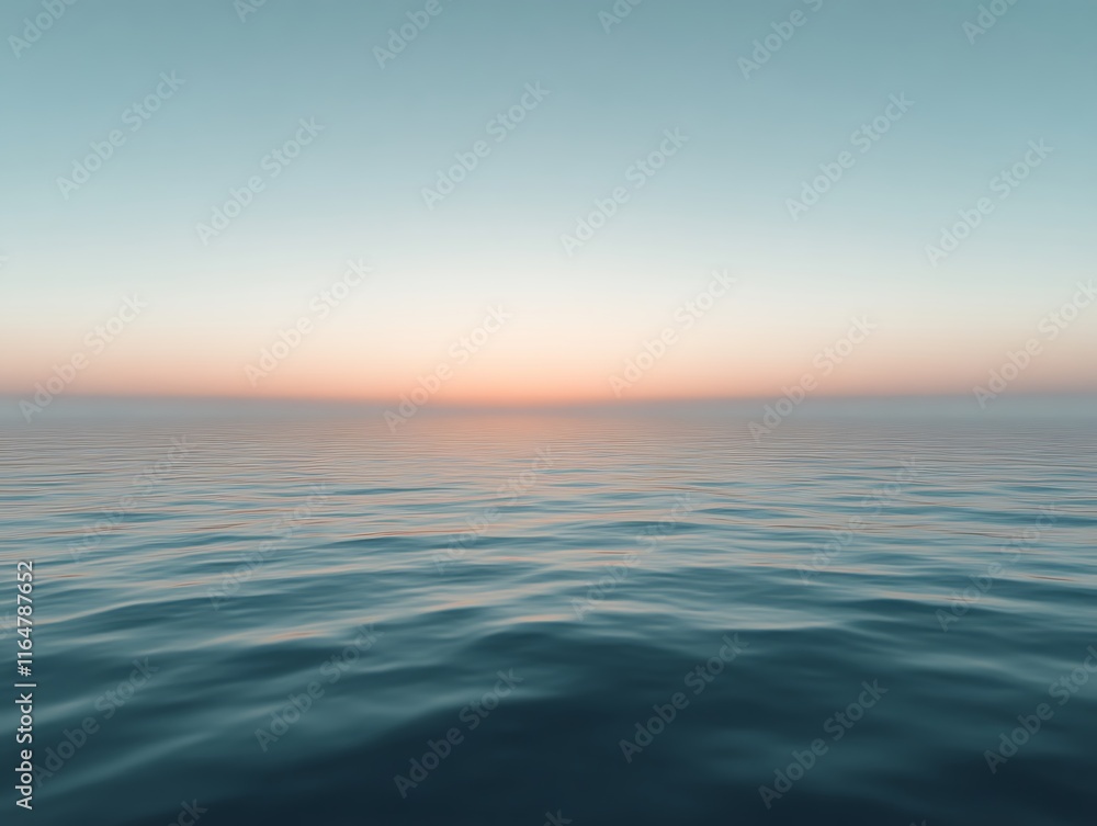 Obraz premium Serene Ocean Sunset Peaceful Waterscape Tranquility