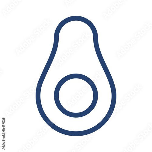 Avocado icon Outline icon sign
