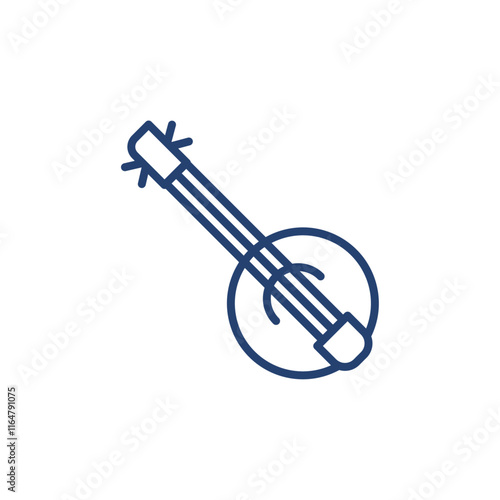 Banjo icon Outline icon sign