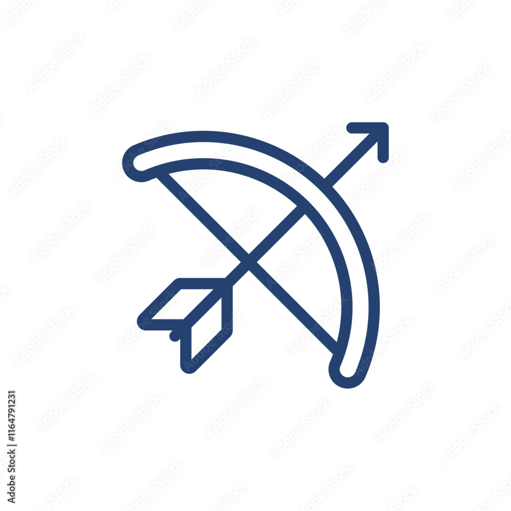Bow and arrow icon Outline icon sign Bow and arrow icon Outline icon sign