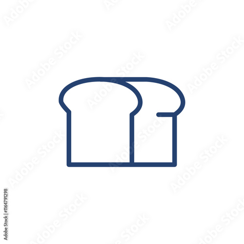 Bread icon Outline icon sign