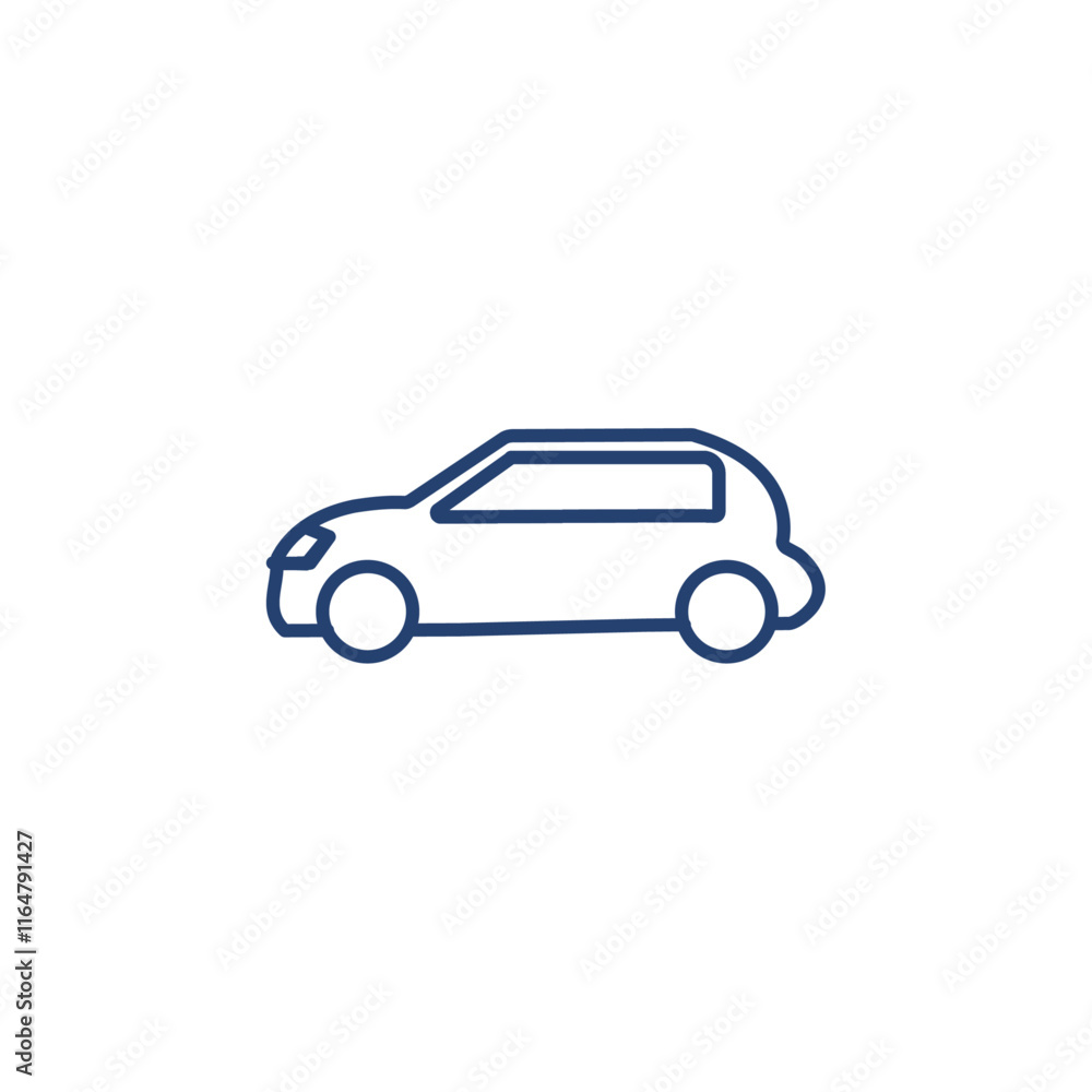 Car icon Outline icon sign Car icon Outline icon sign