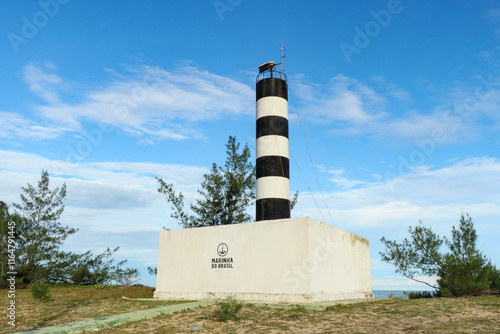 São João da Barra, RJ, Brazil, 12/30/2024 - Brazilian Navy radio beacon, Marinha do Brasil