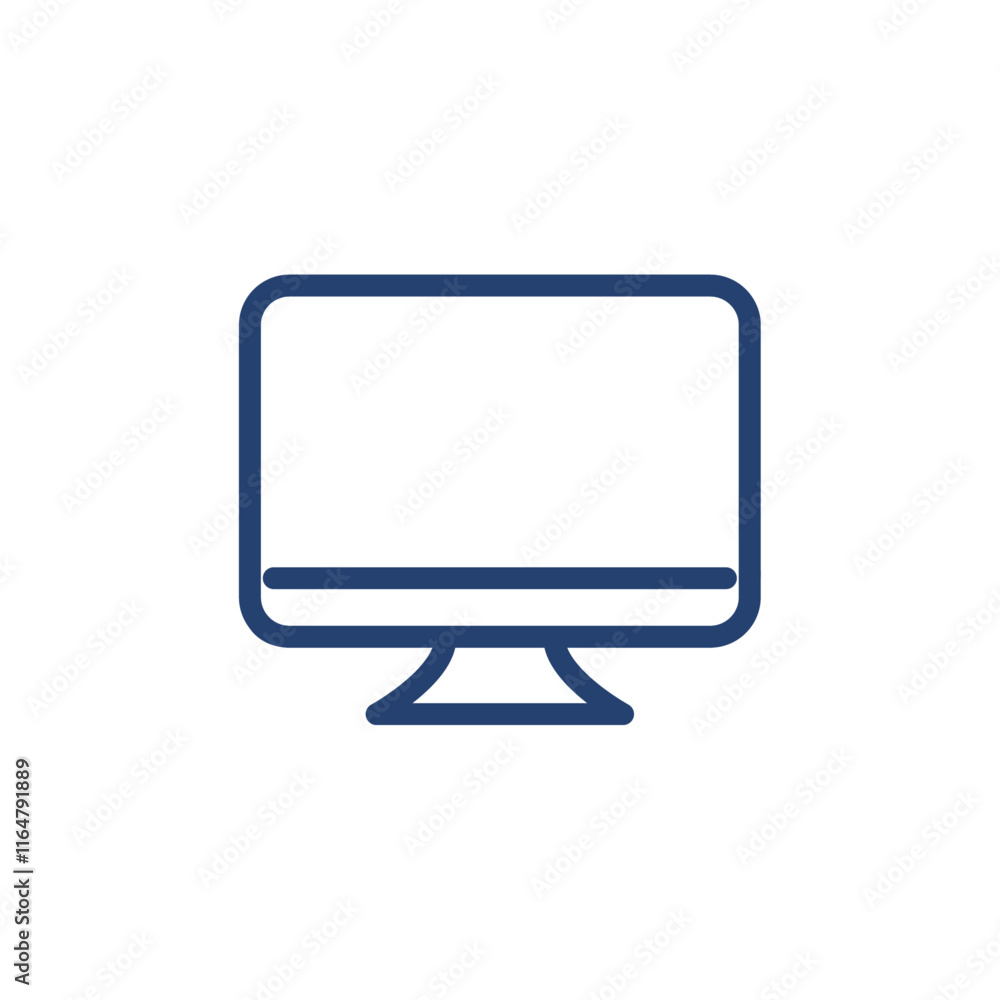 Computer icon Outline icon sign Computer icon Outline icon sign